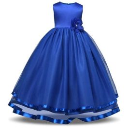 Baby Royal Blue Double Layer Silk Maxi